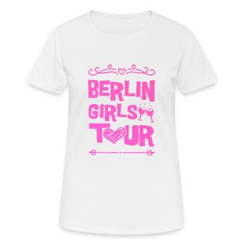 Berlin Party Team - Women's Breathable T-Shirt - white - Front - AI Model Female 172 dark (172cm)