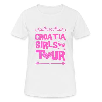 Croatia Party Team - Women's Breathable T-Shirt - white - Front - AI Model Female 172 dark (172cm)