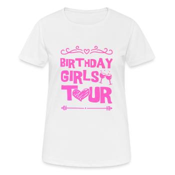 Birthday Party Team - Women's Breathable T-Shirt - white - Front - AI Model Female 172 dark (172cm)