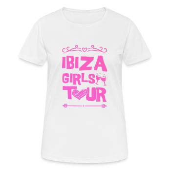 Ibiza Party Team - Women's Breathable T-Shirt - white - Front - AI Model Female 172 dark (172cm)