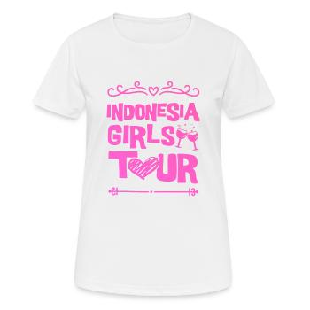 Équipe du parti indonésien - T-shirt respirant Femme - blanc - Devant - AI Model Female 172 dark (172cm)