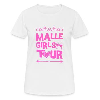 Malle Party Team - Frauen T-Shirt atmungsaktiv - Weiß - Vorne - AI Model Female 172 dark (172cm)