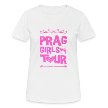 Équipe du Parti de Prague - T-shirt respirant Femme - blanc - Devant - AI Model Female 172 dark (172cm)