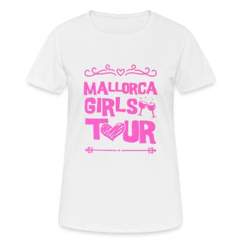Mallorca Party Team - Frauen T-Shirt atmungsaktiv - Weiß - Vorne - AI Model Female 172 dark (172cm)