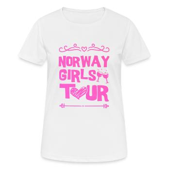 Norway Party Team - Women's Breathable T-Shirt - white - Front - AI Model Female 172 dark (172cm)