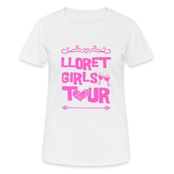 Lloret De Mar Party Team - T-shirt respirant Femme - blanc - Devant - AI Model Female 172 dark (172cm)
