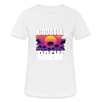 Croatia Urlaub - Frauen T-Shirt atmungsaktiv - Weiß - Vorne - AI Model Female 172 dark (172cm)