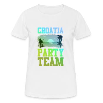 Croatia Party Team - Women's Breathable T-Shirt - white - Front - AI Model Female 172 dark (172cm)
