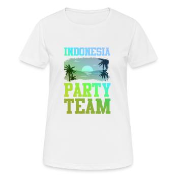 Équipe du parti indonésien - T-shirt respirant Femme - blanc - Devant - AI Model Female 172 dark (172cm)
