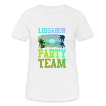 Équipe du parti de Lisbonne - T-shirt respirant Femme - blanc - Devant - AI Model Female 172 dark (172cm)