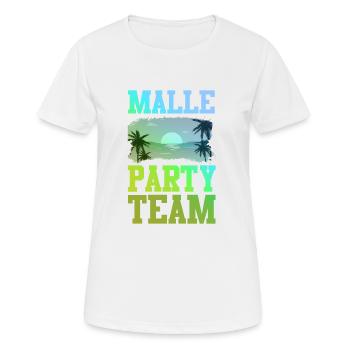 Malle Party Team - Frauen T-Shirt atmungsaktiv - Weiß - Vorne - AI Model Female 172 dark (172cm)