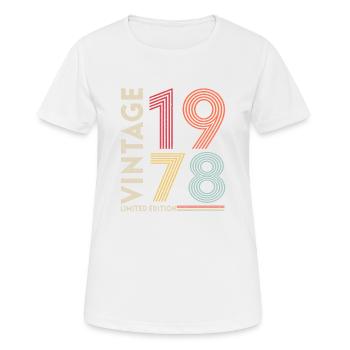 1978 Birthday Present - Women's Breathable T-Shirt - white - Front - AI Model Female 172 dark (172cm)