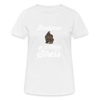 Brahma Hühner I Chicken Geflügel Motiv für - Frauen T-Shirt atmungsaktiv - Weiß - Vorne - AI Model Female 172 dark (172cm)