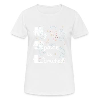 Mein Raum ist Klein - Frauen T-Shirt atmungsaktiv - Weiß - Vorne - AI Model Female 172 dark (172cm)