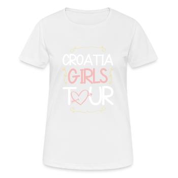 Tournée des filles en Croatie - T-shirt respirant Femme - blanc - Devant - AI Model Female 172 dark (172cm)