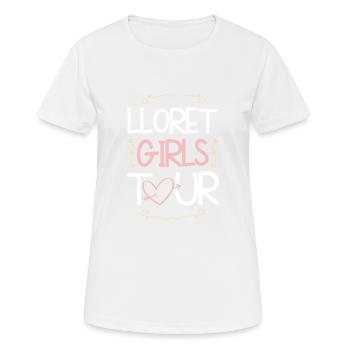 Lloret De Mar Girls Tour - T-shirt respirant Femme - blanc - Devant - AI Model Female 172 dark (172cm)