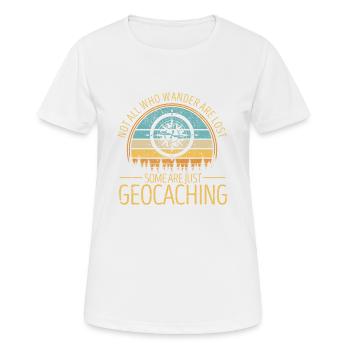 Not everyone who hikes get lost Funny - Women's Breathable T-Shirt - white - Front - AI Model Female 172 dark (172cm)