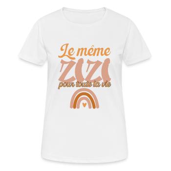 Cadeau EVJF Future Mariée Humour Zizi Bride Fille - T-shirt respirant Femme - blanc - Devant - AI Model Female 172 dark (172cm)