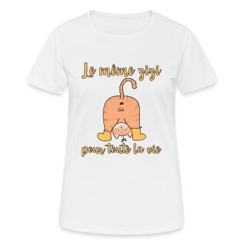 idée Cadeau EVJF Future Mariée Humour Zizi Bride - T-shirt respirant Femme - blanc - Devant - AI Model Female 172 dark (172cm)
