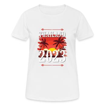 Thailand 2023 - Frauen T-Shirt atmungsaktiv - Weiß - Vorne - AI Model Female 172 dark (172cm)