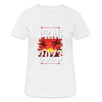 Prague 2023 - T-shirt respirant Femme - blanc - Devant - AI Model Female 172 dark (172cm)