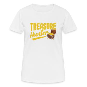 Treasure Hunter Funny Geocaching Metal Detection - Women's Breathable T-Shirt - white - Front - AI Model Female 172 dark (172cm)