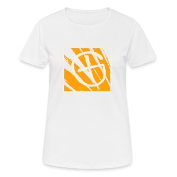 Geocaching GPS Container Zielmarkierung Schatz - Frauen T-Shirt atmungsaktiv - Weiß - Vorne - AI Model Female 172 dark (172cm)