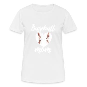 Baseball Baseball Mama Joueur de baseball - T-shirt respirant Femme - blanc - Devant - AI Model Female 172 dark (172cm)