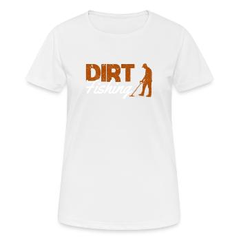 Dirt Fishing Funny Metal Detection Detector Detection - Women's Breathable T-Shirt - white - Front - AI Model Female 172 dark (172cm)