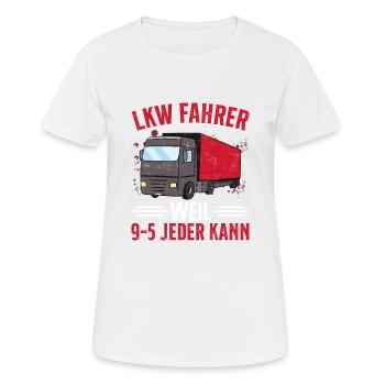 LKW Fahrer Geschenk Brummi Vater - Frauen T-Shirt atmungsaktiv - Weiß - Vorne - AI Model Female 172 dark (172cm)