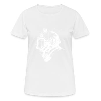 Taucherhelm Tauchen Apnoe Vintage - Frauen T-Shirt atmungsaktiv - Weiß - Vorne - AI Model Female 172 dark (172cm)