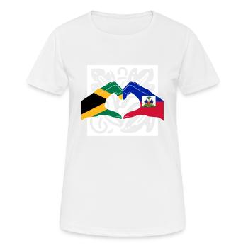 Haiti Haitianer Jamaika Kombination I Geschenk - Frauen T-Shirt atmungsaktiv - Weiß - Vorne - AI Model Female 172 dark (172cm)