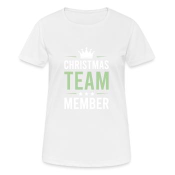 Christmas Team - Women's Breathable T-Shirt - white - Front - AI Model Female 172 dark (172cm)