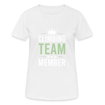 Climbing Team - Frauen T-Shirt atmungsaktiv - Weiß - Vorne - AI Model Female 172 dark (172cm)