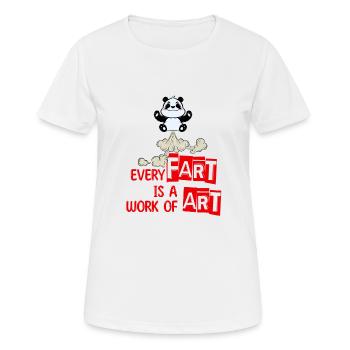 EVERY FART IS A WORK OF ART - Women's Breathable T-Shirt - white - Front - AI Model Female 172 dark (172cm)