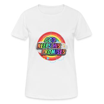 God Keeps His Promises 4 - Frauen T-Shirt atmungsaktiv - Weiß - Vorne - AI Model Female 172 dark (172cm)