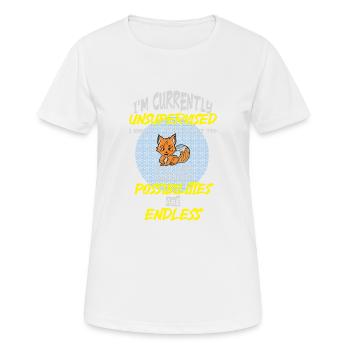 Je ne suis actuellement pas supervisé - T-shirt respirant Femme - blanc - Devant - AI Model Female 172 dark (172cm)
