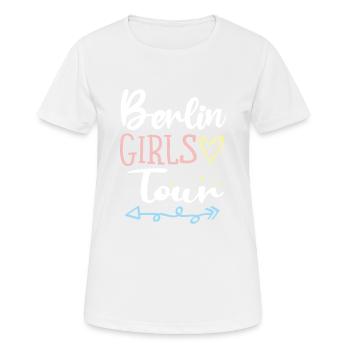 Berlin Girls Tour - Women's Breathable T-Shirt - white - Front - AI Model Female 172 dark (172cm)