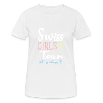 Tour de Suisse pour les filles - T-shirt respirant Femme - blanc - Devant - AI Model Female 172 dark (172cm)
