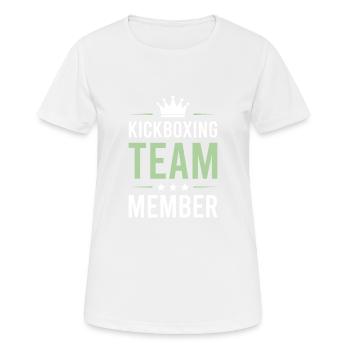 Équipe de kickboxing - T-shirt respirant Femme - blanc - Devant - AI Model Female 172 dark (172cm)