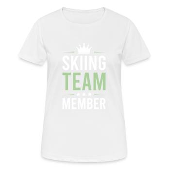 Équipe de ski - T-shirt respirant Femme - blanc - Devant - AI Model Female 172 dark (172cm)