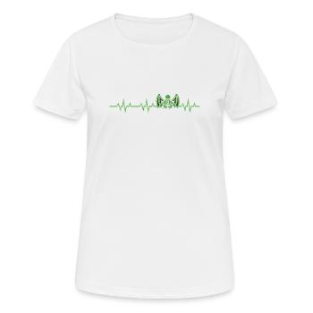 Cthulhu Heartbeat, Cosmic Horror - Frauen T-Shirt atmungsaktiv - Weiß - Vorne - AI Model Female 172 dark (172cm)