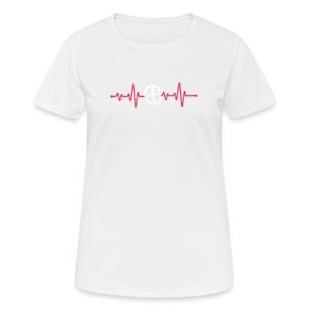 Geocaching Heartbeat ECG Pulse Geocacher Outdoor - T-shirt respirant Femme - blanc - Devant - AI Model Female 172 dark (172cm)