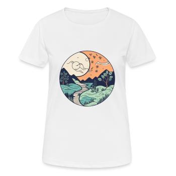 wundervolle Natur - Frauen T-Shirt atmungsaktiv - Weiß - Vorne - AI Model Female 172 dark (172cm)