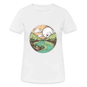 nature merveilleuse - T-shirt respirant Femme - blanc - Devant - AI Model Female 172 dark (172cm)