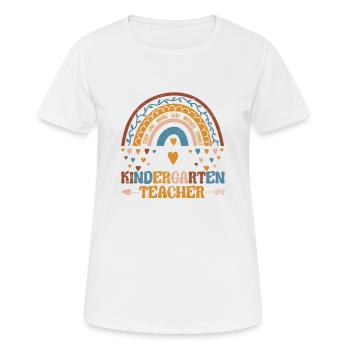 Enseignante de maternelle drôle Enseigner l’amour Inspirer - T-shirt respirant Femme - blanc - Devant - AI Model Female 172 dark (172cm)