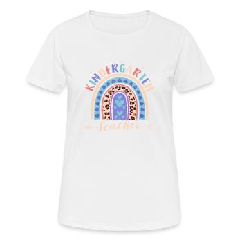 Enseignante de maternelle drôle Enseigner l’amour Inspirer - T-shirt respirant Femme - blanc - Devant - AI Model Female 172 dark (172cm)