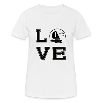 Segelsport Segeln Segelschiff Segler Segelboot - Frauen T-Shirt atmungsaktiv - Weiß - Vorne - AI Model Female 172 dark (172cm)