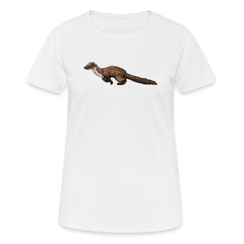 Martre de pierre I maison motif de chasse au gibier de martre pour les chasseurs - T-shirt respirant Femme - blanc - Devant - AI Model Female 172 dark (172cm)