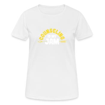 Counseling Is My Jam School Counselor Recognition - Women's Breathable T-Shirt - white - Front - AI Model Female 172 dark (172cm)